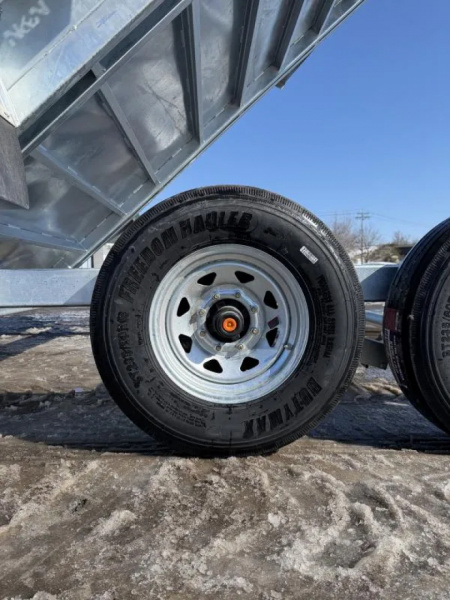 New 2026 N&N Galvanized 7X14 Dump Trailer w/Combo Gate 15K