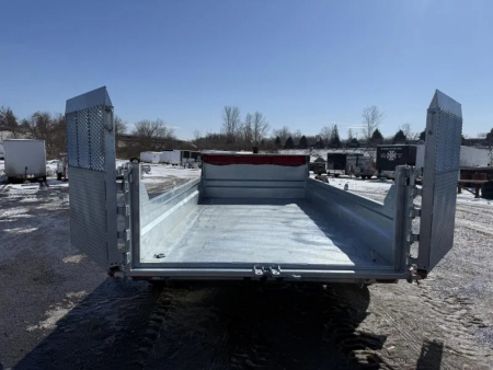 New 2026 N&N Galvanized 7X14 Dump Trailer w/Combo Gate 15K