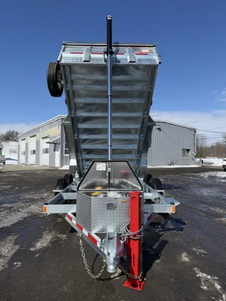 New 2026 N&N Galvanized 7X14 Dump Trailer w/Combo Gate 15K