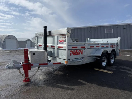 New 2026 N&N Galvanized 7X14 Dump Trailer 15K