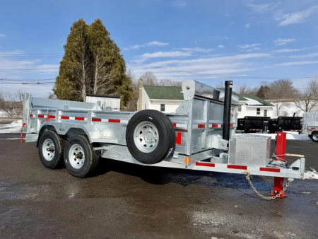 New 2026 N&N Galvanized 7X14 Dump Trailer 15K