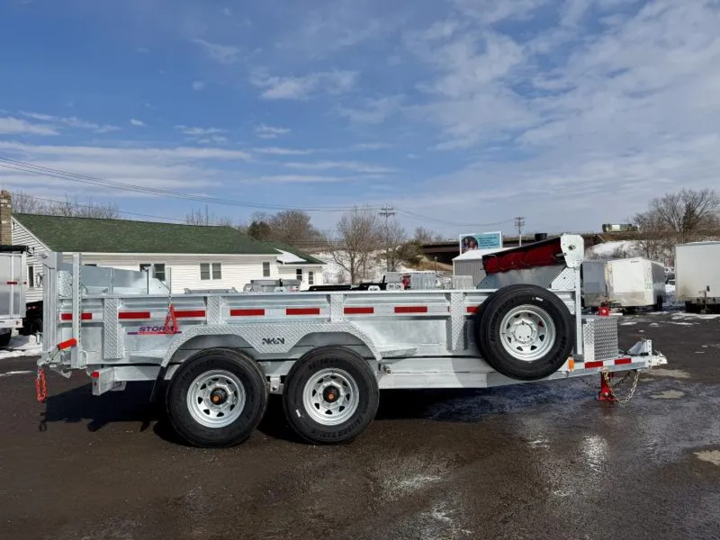 New 2026 N&N Galvanized 7X14 Dump Trailer 15K