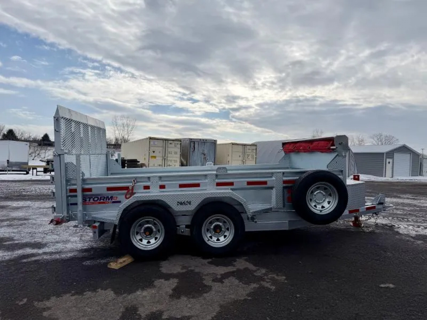 New 2026 N&N Galvanized 7X12 Dump Trailer w/combo gate 10K