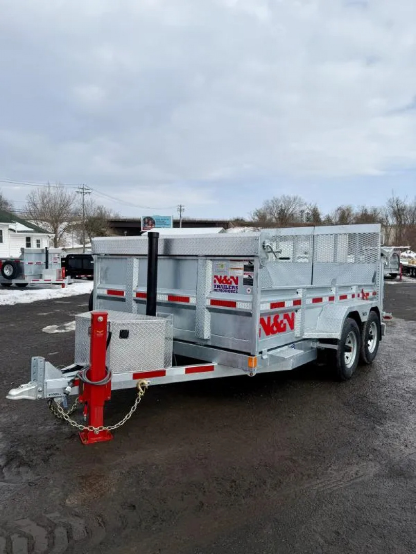 New 2026 N&N Galvanized 7X12 Dump Trailer w/combo gate 10K