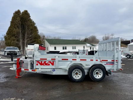 New 2026 N&N Galvanized 7X12 Dump Trailer w/combo gate 10K