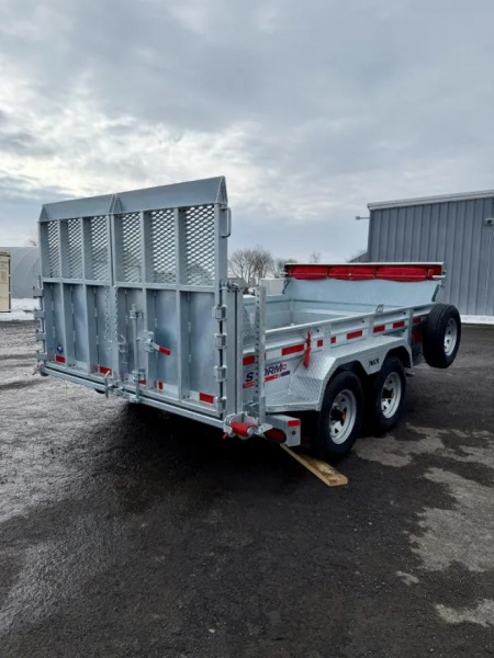 New 2026 N&N Galvanized 7X12 Dump Trailer w/combo gate 10K