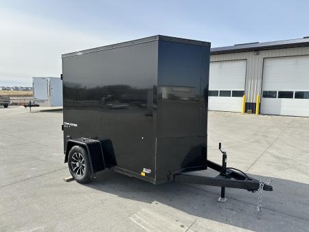 New 2026 Formula Traverse Blackout 5'x8' 3k Flat Top V-Nose Enclosed Cargo Trailer