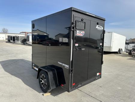 New 2026 Formula Traverse Blackout 5'x8' 3k Flat Top V-Nose Enclosed Cargo Trailer