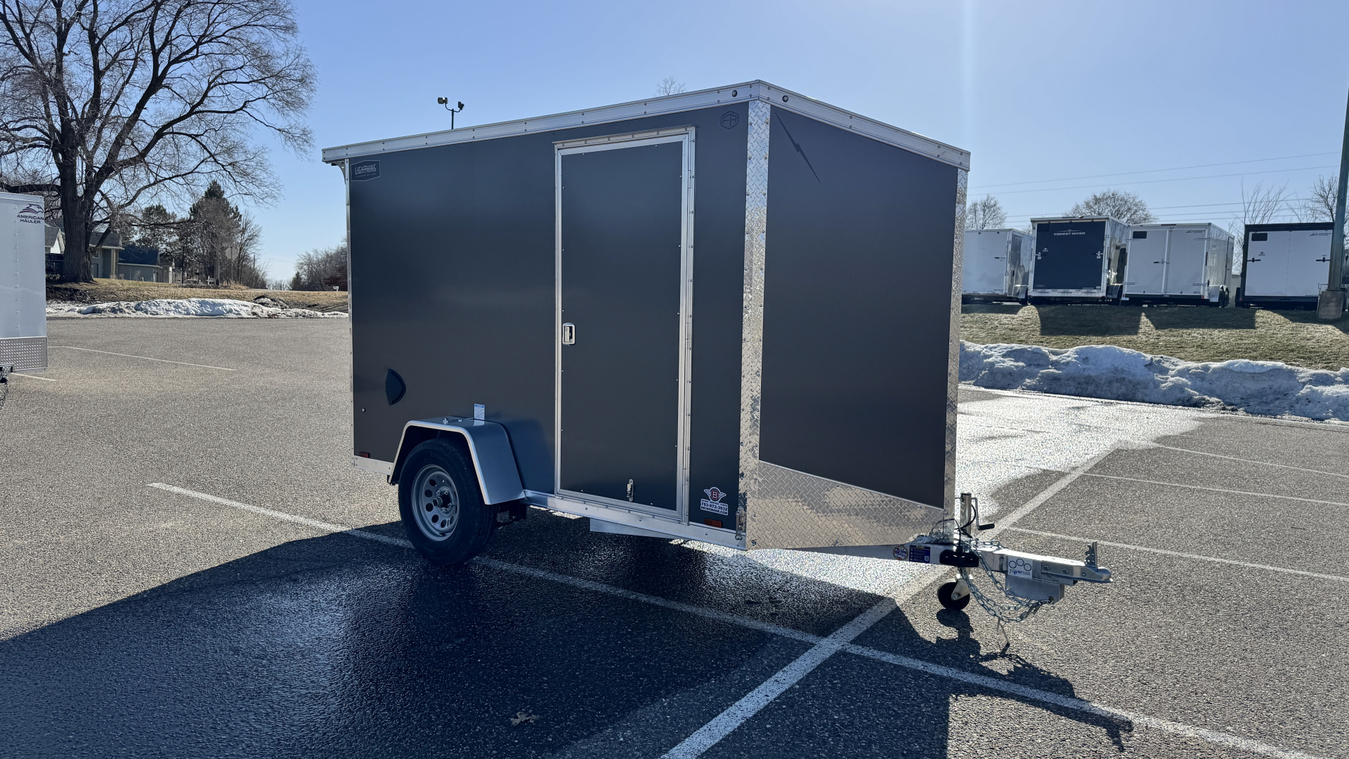 New 2026 Lightning 5X10 Enclosed Trailer - Ramp Door!