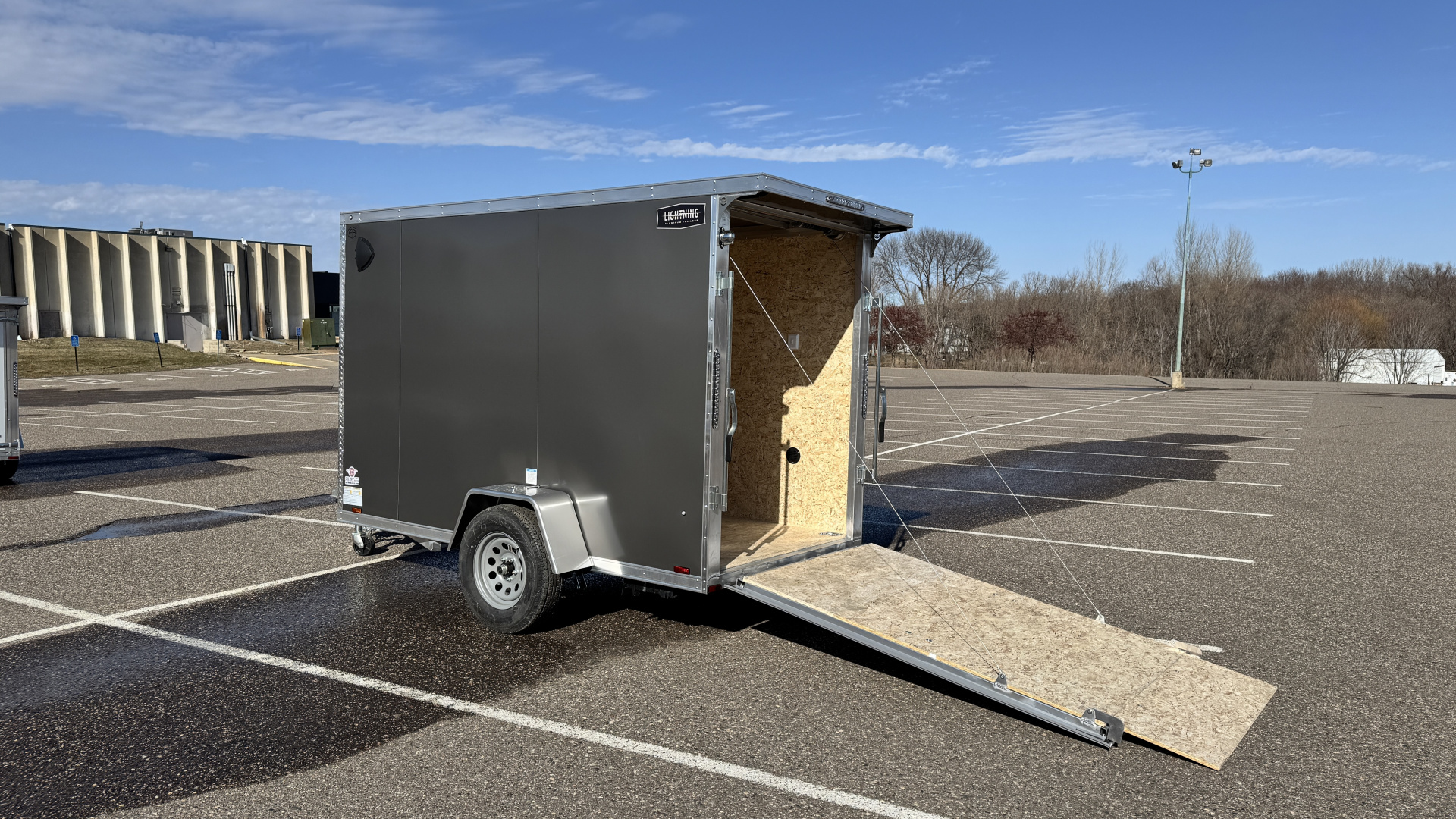 New 2026 Lightning 5X10 Enclosed Trailer - Ramp Door!