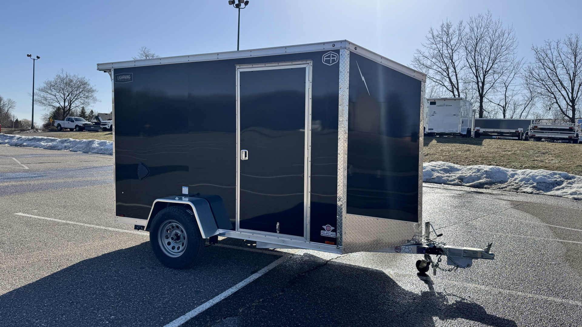 New 2026 Lightning 5X10 Enclosed Trailer - Ramp Door!