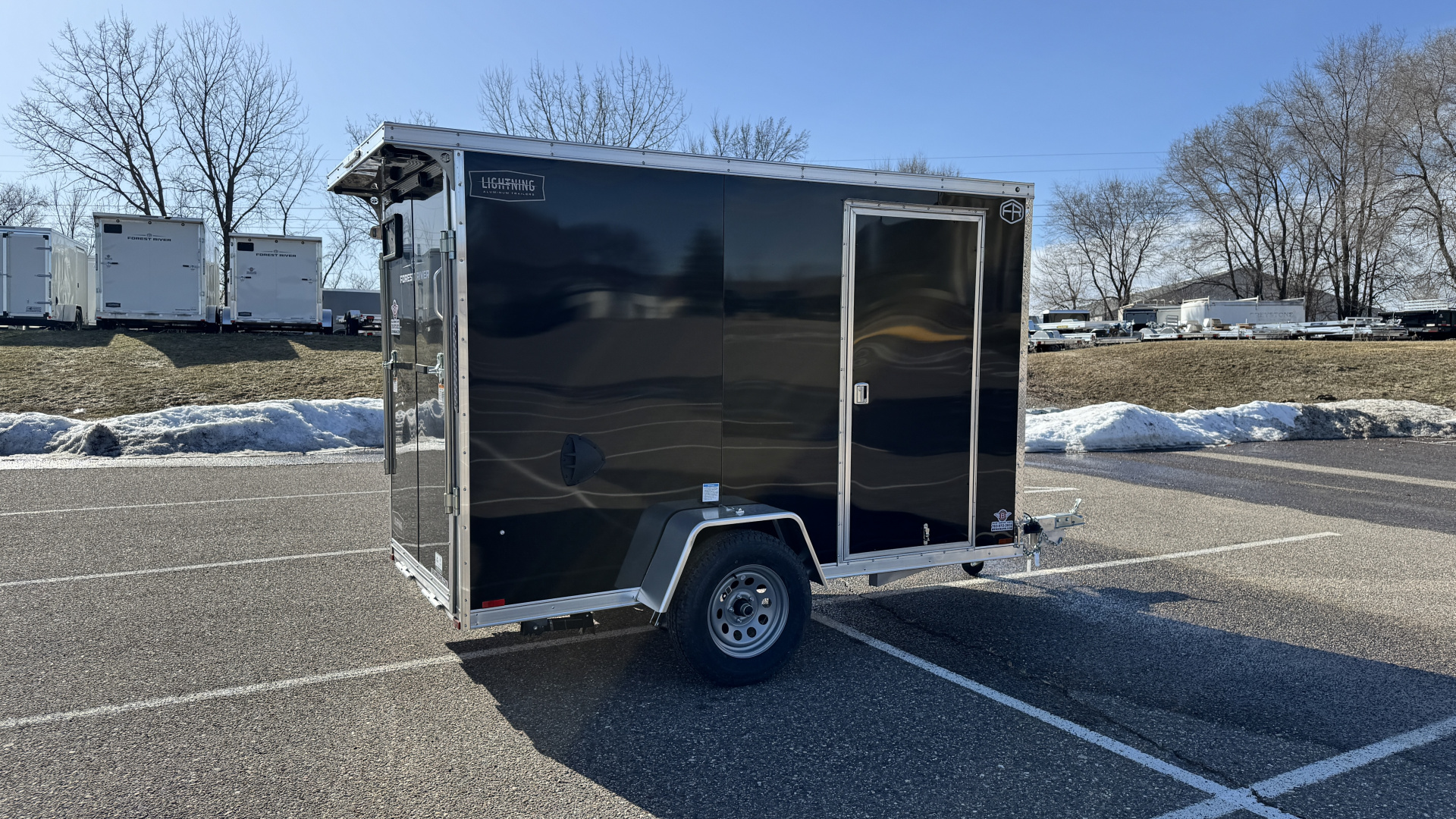 New 2026 Lightning 5X10 Enclosed Trailer - Ramp Door!