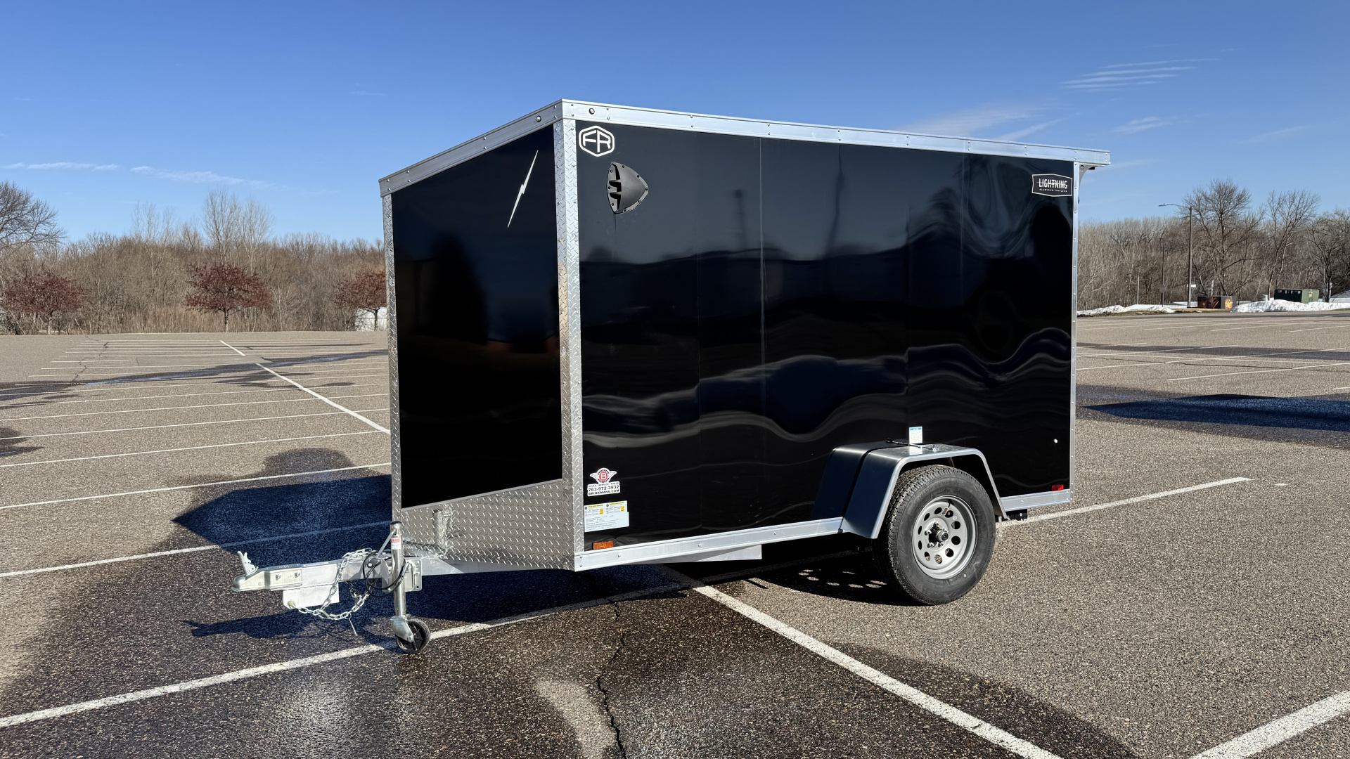 New 2026 Lightning 5X10 Enclosed Trailer - Ramp Door!