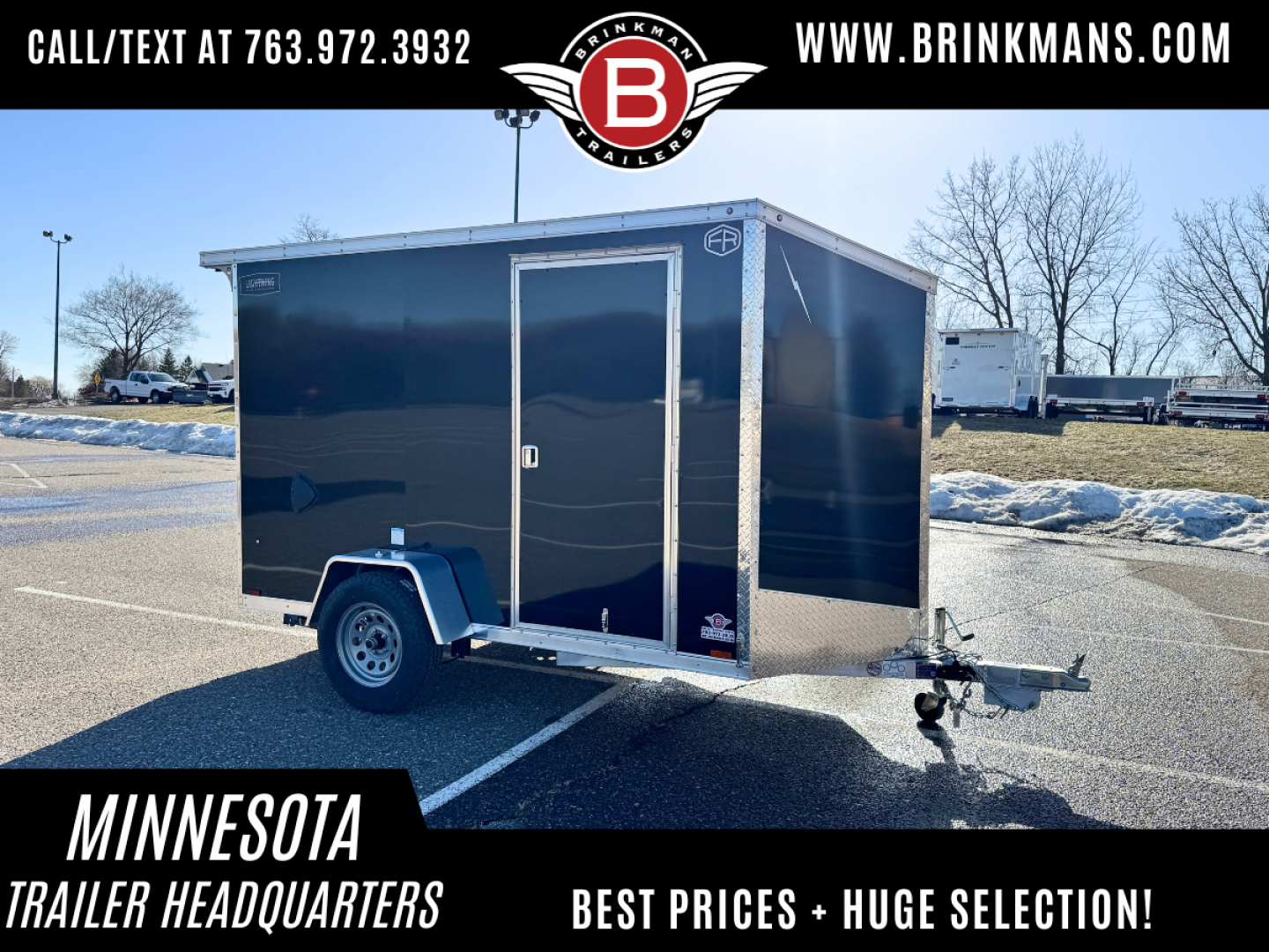 New 2026 Lightning 5X10 Enclosed Trailer - Ramp Door!