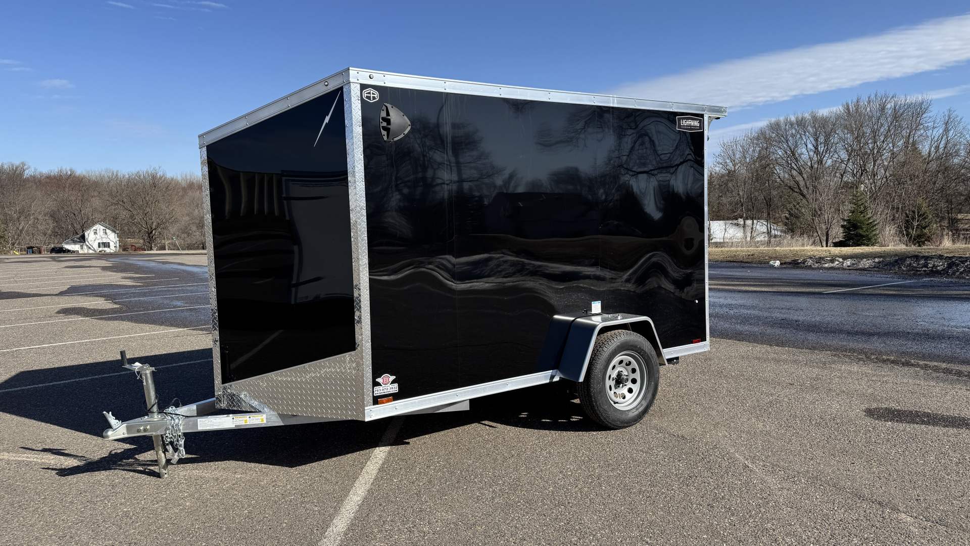 New 2026 Lightning 6X10 Cargo / Enclosed Trailer- Rear Ramp door!