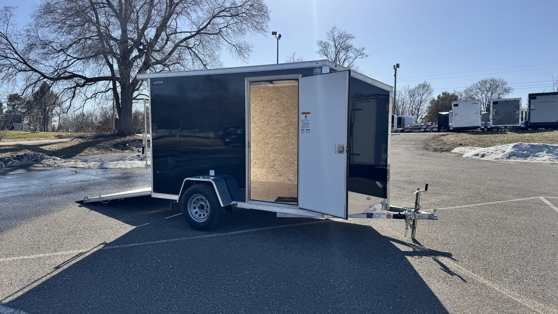 New 2026 Lightning 6X10 Cargo / Enclosed Trailer- Rear Ramp door!