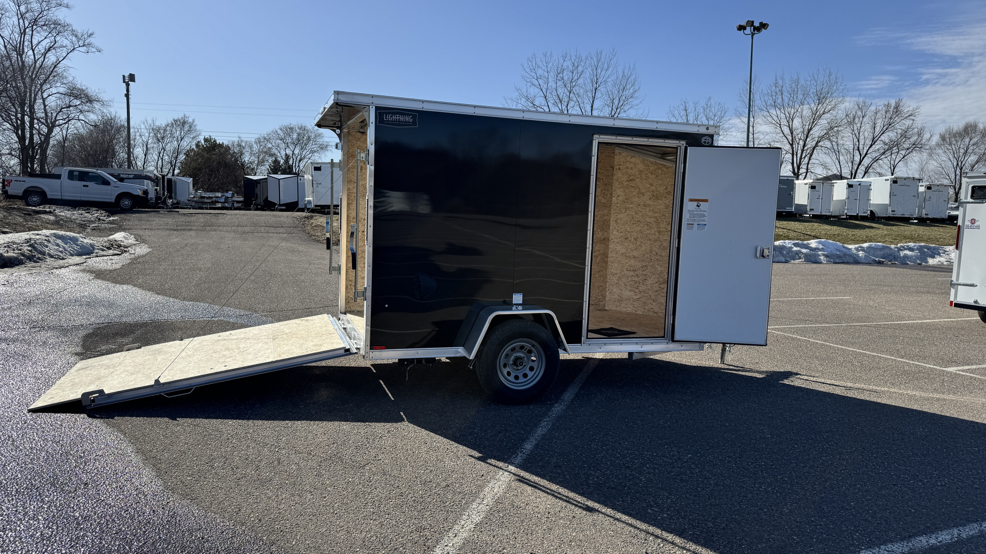 New 2026 Lightning 6X10 Cargo / Enclosed Trailer- Rear Ramp door!