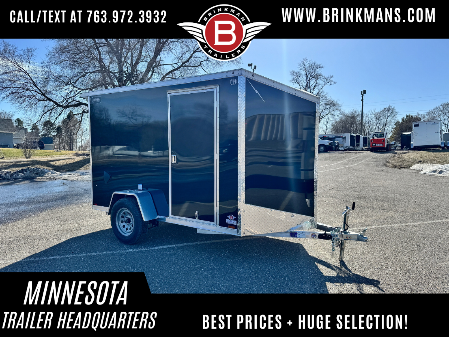 New 2026 Lightning 6X10 Cargo / Enclosed Trailer- Rear Ramp door!