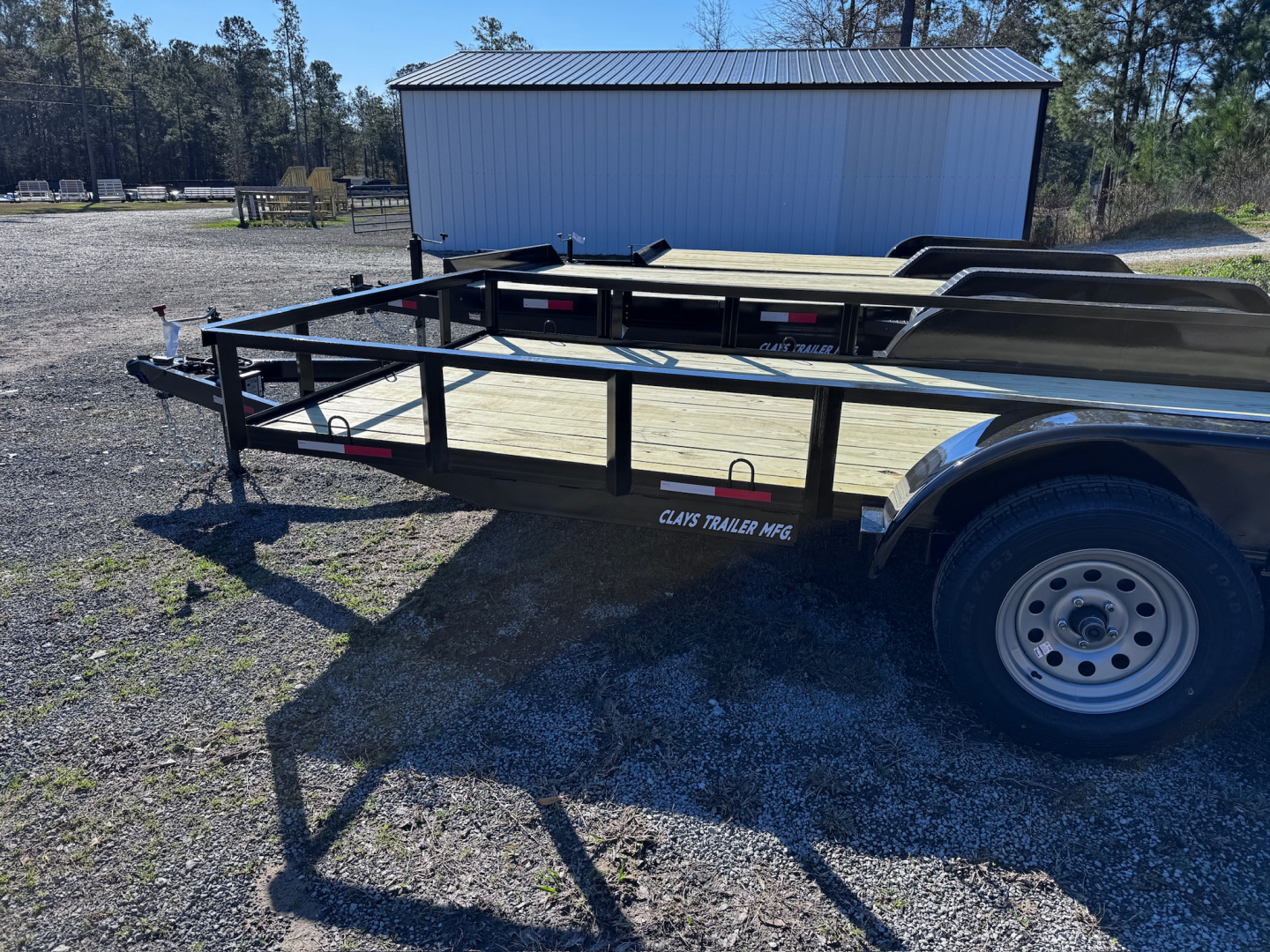 New 2026 Clay's Trailers 76x16 7k slide in ramps utility trailer