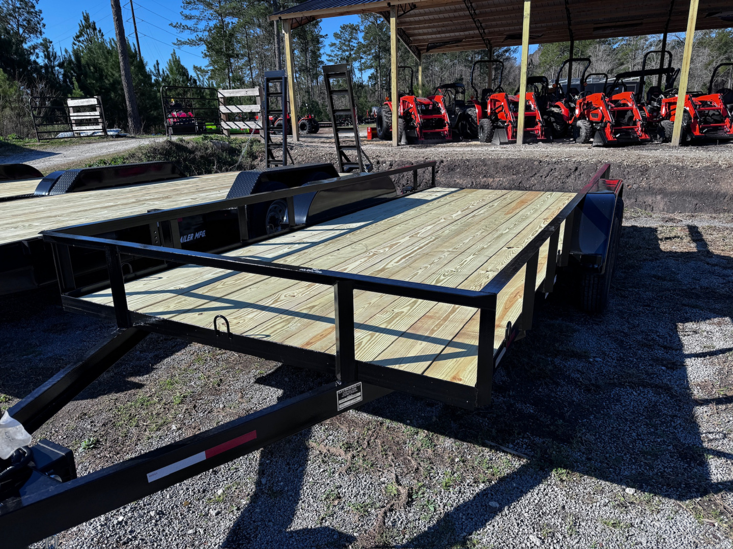 New 2026 Clay's Trailers 76x16 7k slide in ramps utility trailer