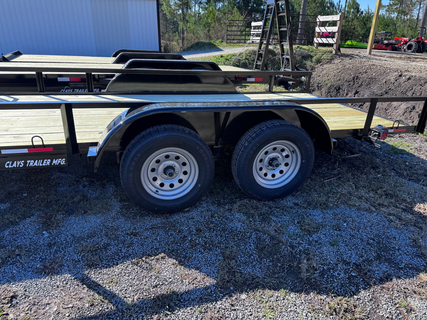 New 2026 Clay's Trailers 76x16 7k slide in ramps utility trailer