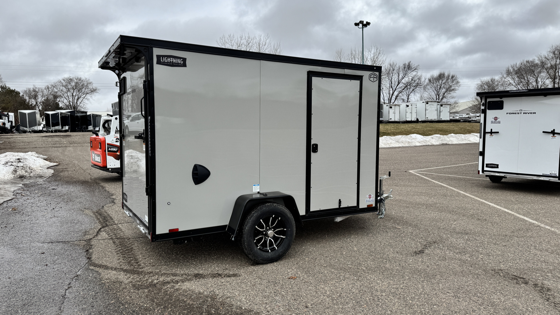 New 2026 Lightning 6X10 Cargo / Enclosed Trailer- Rear Ramp door! Blackout Package!