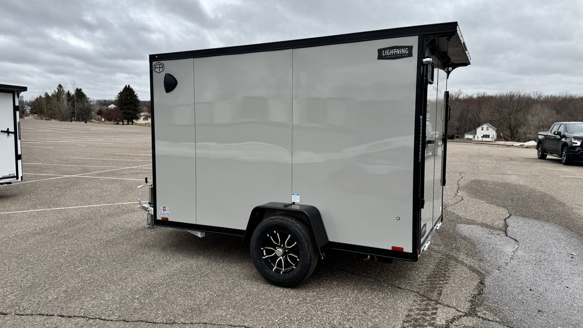 New 2026 Lightning 6X10 Cargo / Enclosed Trailer- Rear Ramp door! Blackout Package!
