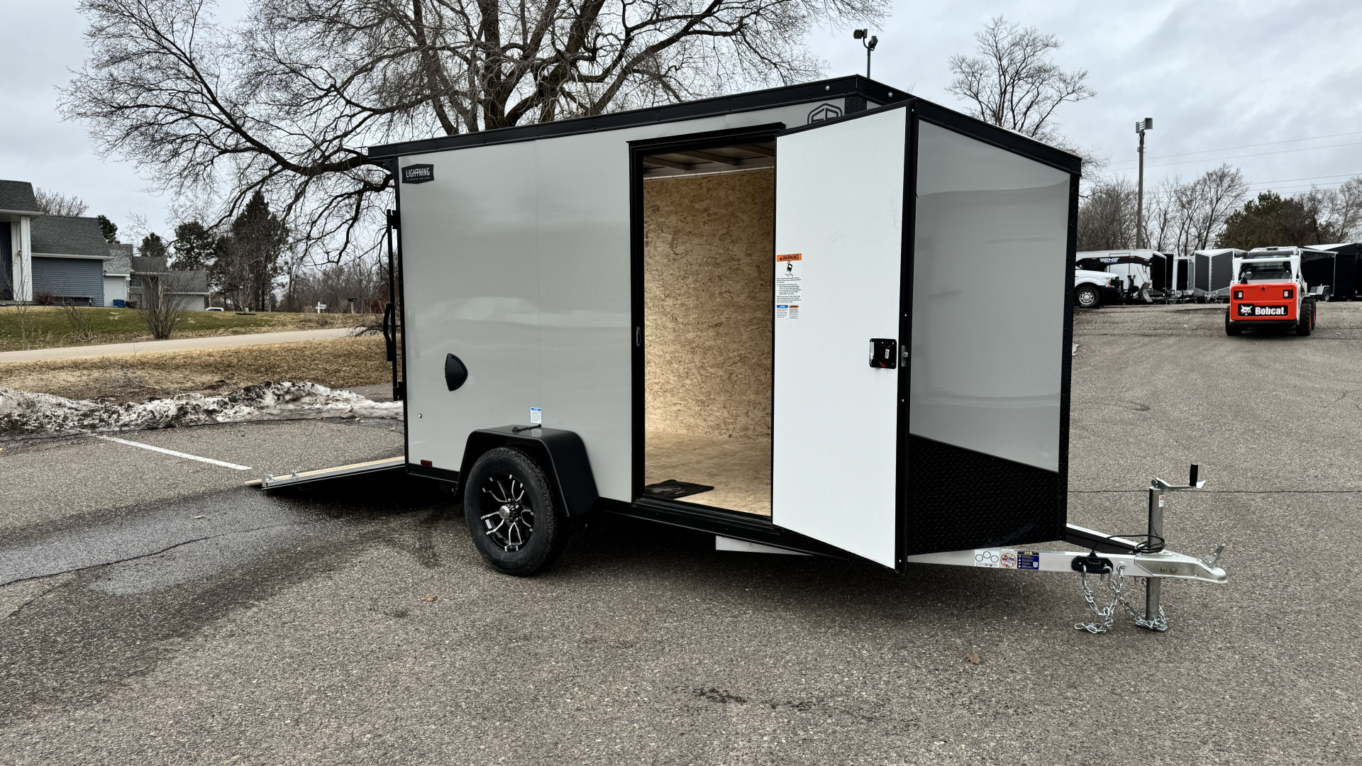 New 2026 Lightning 6X10 Cargo / Enclosed Trailer- Rear Ramp door! Blackout Package!