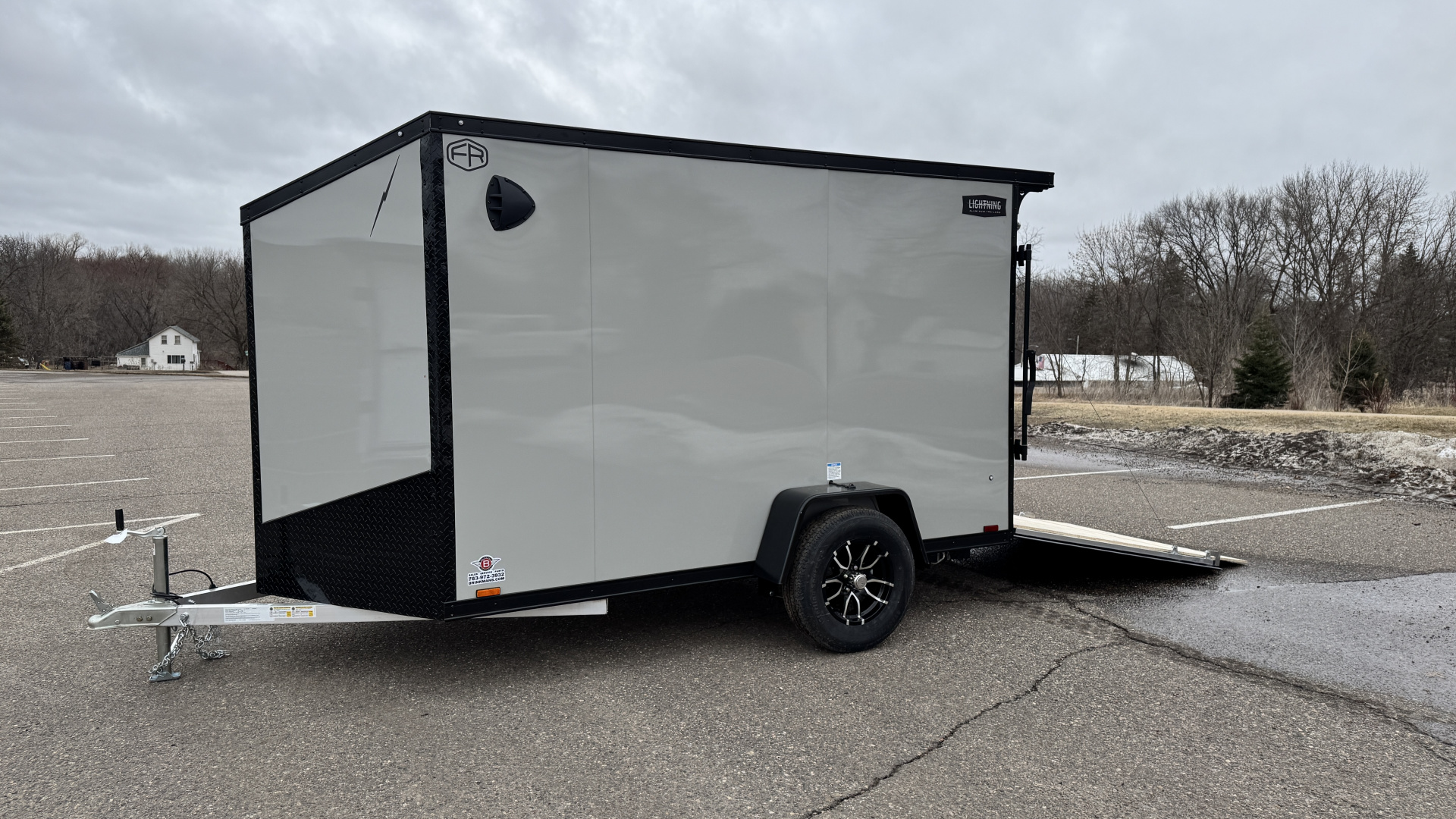 New 2026 Lightning 6X10 Cargo / Enclosed Trailer- Rear Ramp door! Blackout Package!
