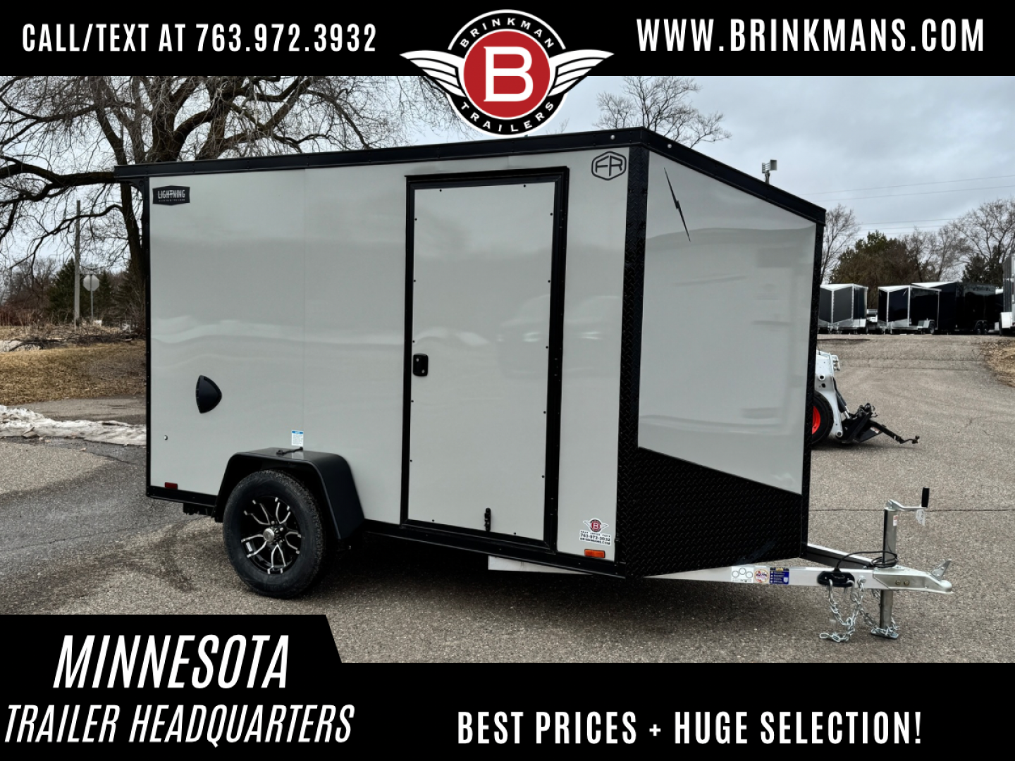 New 2026 Lightning 6X10 Cargo / Enclosed Trailer- Rear Ramp door! Blackout Package!