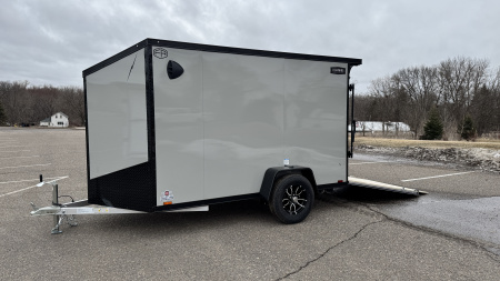 New 2026 Lightning 6X10 Cargo / Enclosed Trailer- Rear Ramp door! Blackout Package!