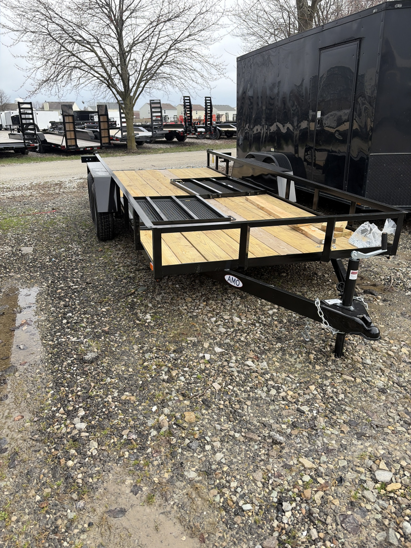New 2026 AMO UT162 Utility Trailer 76X16 TA LOWSIDE(GVW:7000)