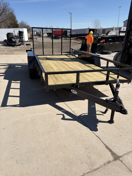 New 2026 AMO UT142 Utility Trailer 76X14 LOWSIDE TA (GVW:7000) BLACK