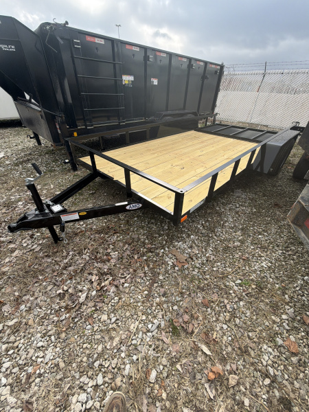 New 2026 AMO UT142 Utility Trailer 76X14 LOWSIDE TA (GVW:7000) BLACK