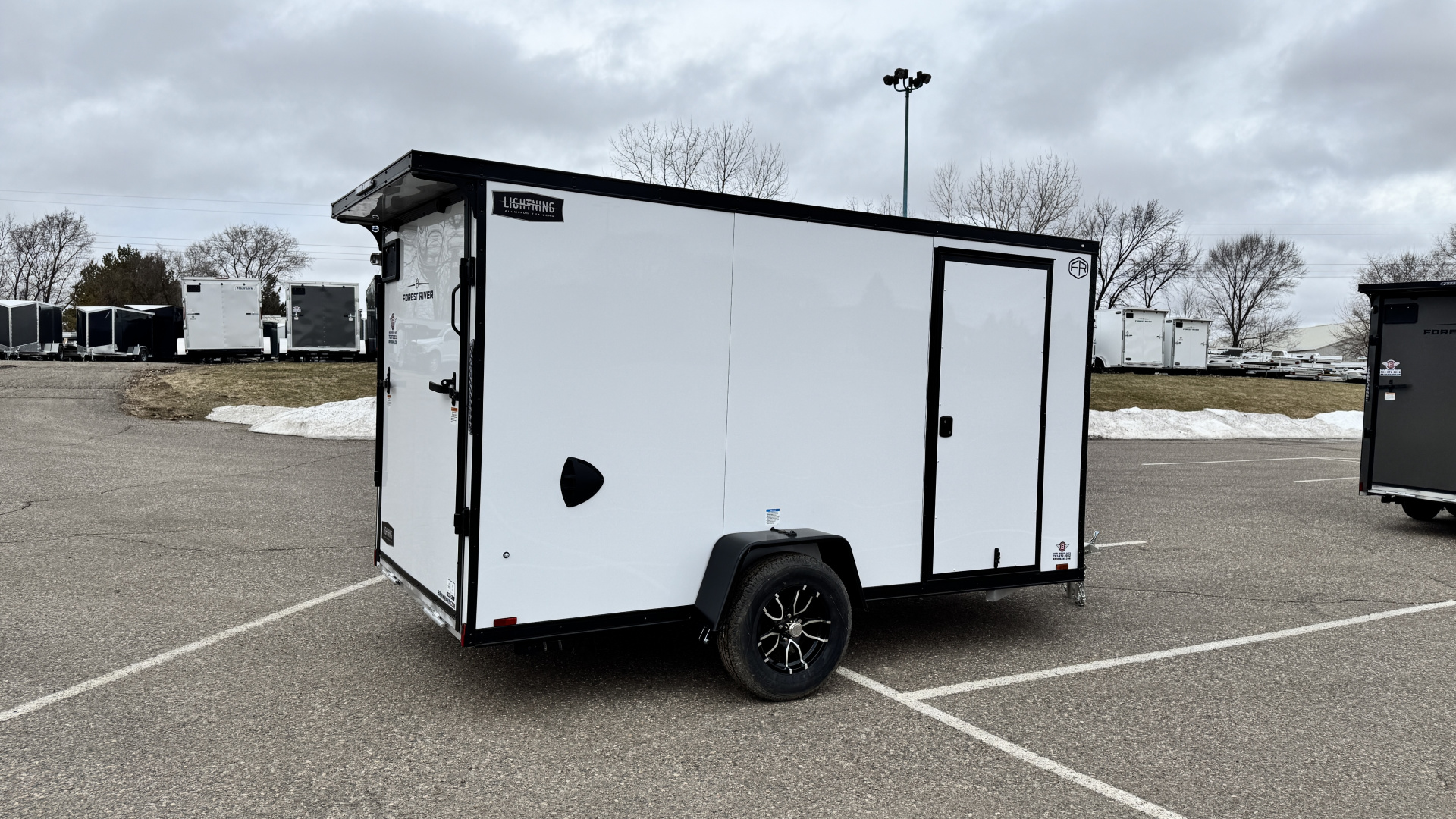 New 2026 Lightning 6x12 Enclosed Aluminum Cargo Trailer - RAMP DOOR!