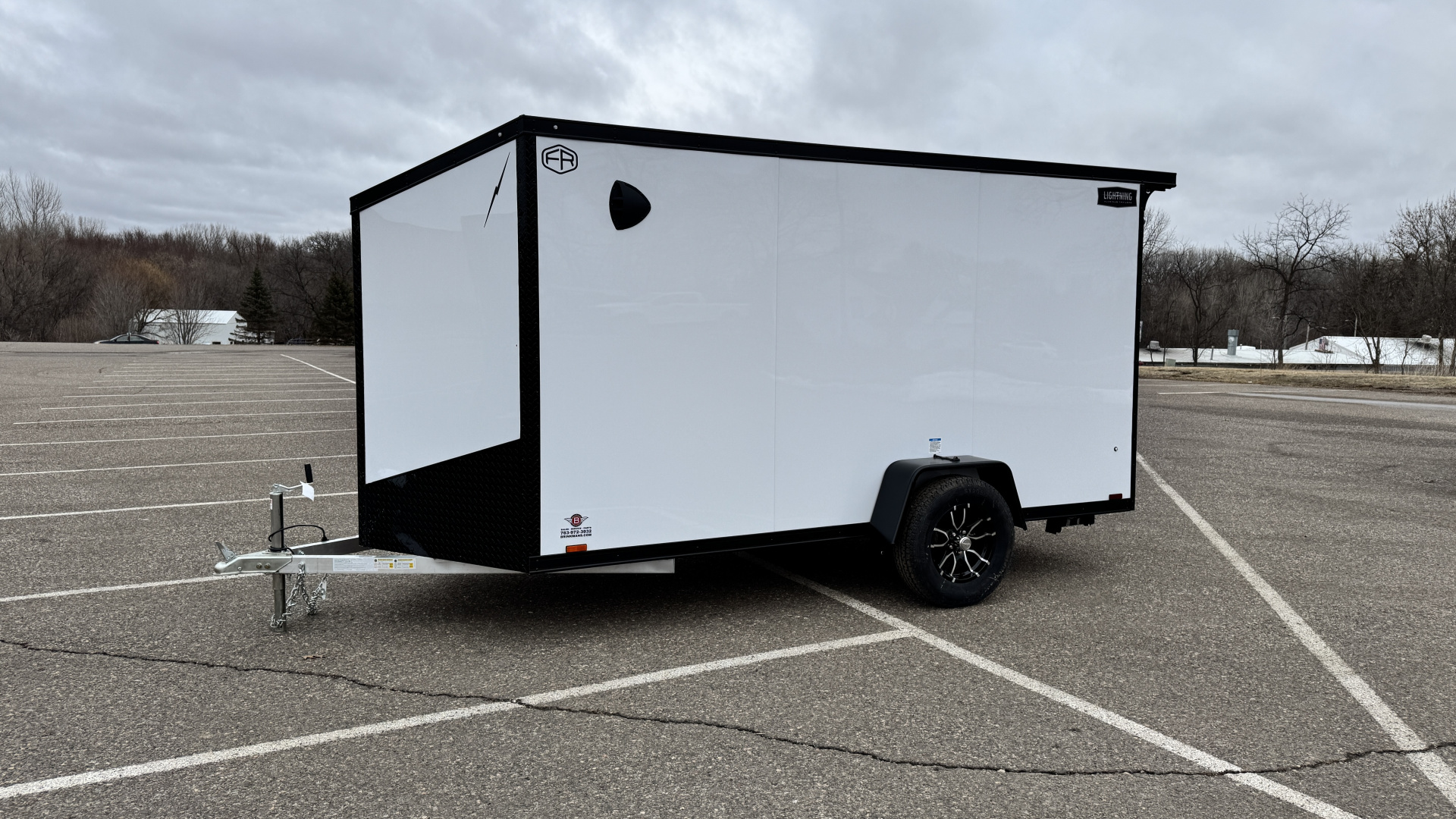 New 2026 Lightning 6x12 Enclosed Aluminum Cargo Trailer - RAMP DOOR!