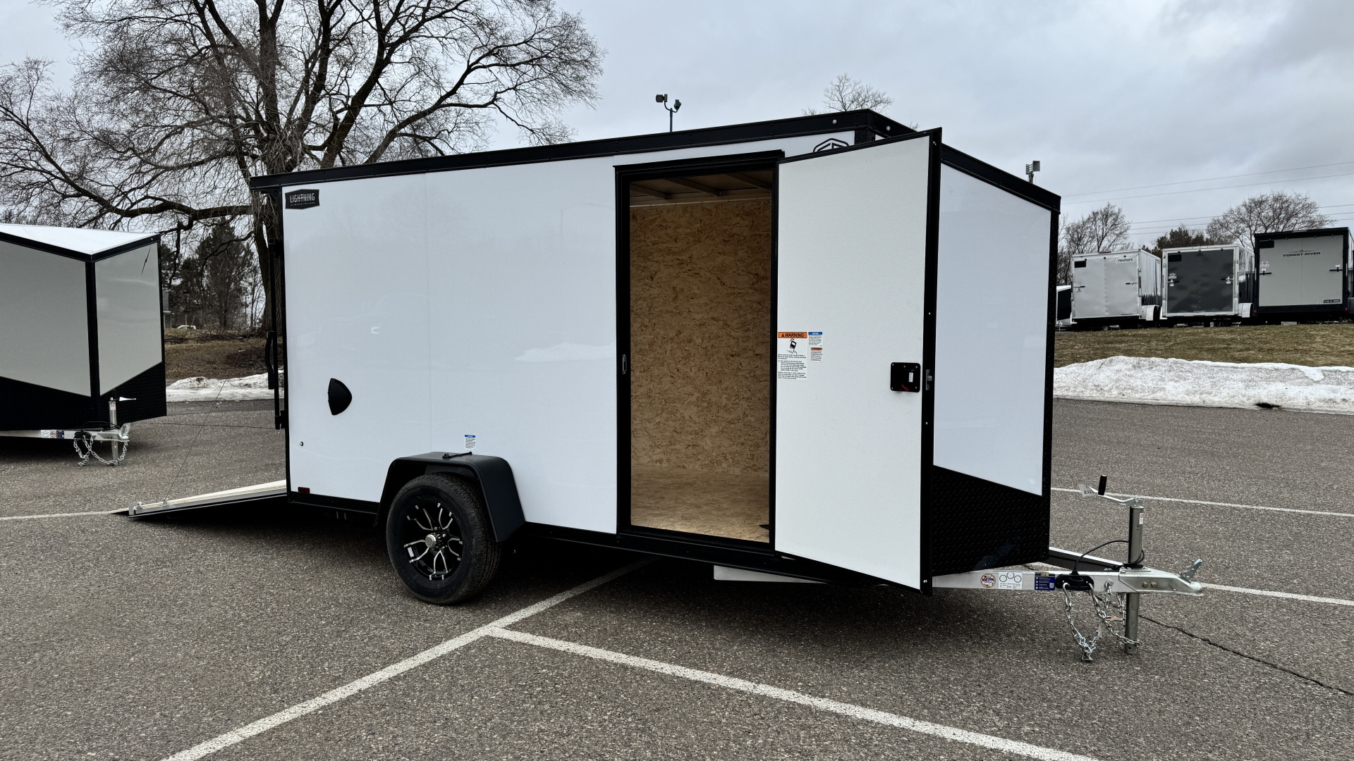 New 2026 Lightning 6x12 Enclosed Aluminum Cargo Trailer - RAMP DOOR!