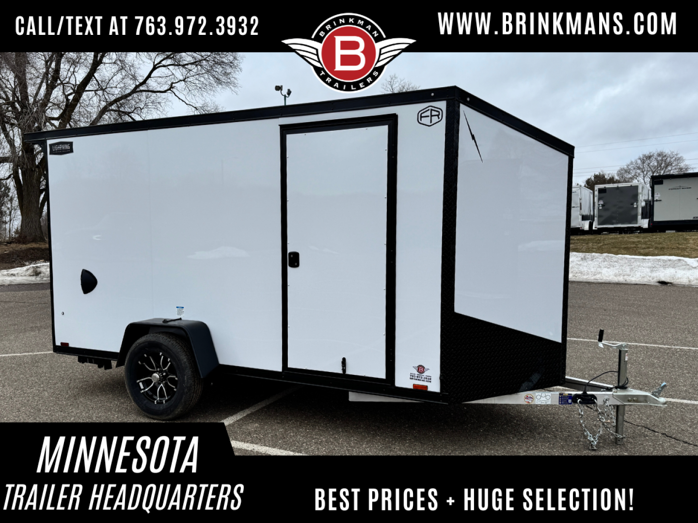 New 2026 Lightning 6x12 Enclosed Aluminum Cargo Trailer - RAMP DOOR!