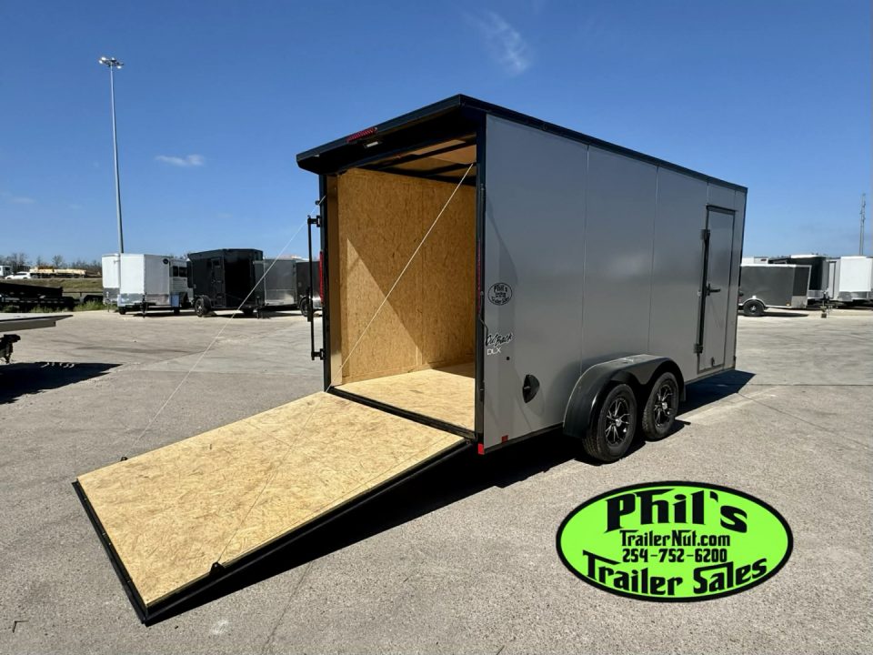 New Pace American 7X16 Cargo / Enclosed Trailer .080 SCREWLESS EXTERIOR GREAT FOR GRAPHICS! REAR WING!! LIMITED TIME SPECIAL ALUMINUM WHEEL UPGRADE!