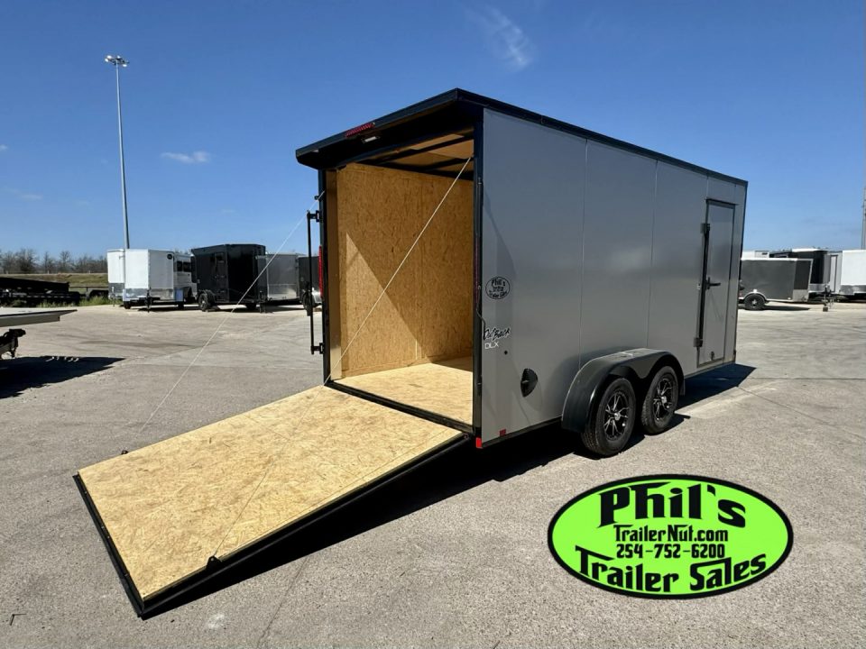 New Pace American 7X16 Cargo / Enclosed Trailer .080 SCREWLESS EXTERIOR GREAT FOR GRAPHICS! REAR WING!! LIMITED TIME SPECIAL ALUMINUM WHEEL UPGRADE!