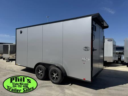 New Pace American 7X16 Cargo / Enclosed Trailer .080 SCREWLESS EXTERIOR GREAT FOR GRAPHICS! REAR WING!! LIMITED TIME SPECIAL ALUMINUM WHEEL UPGRADE!
