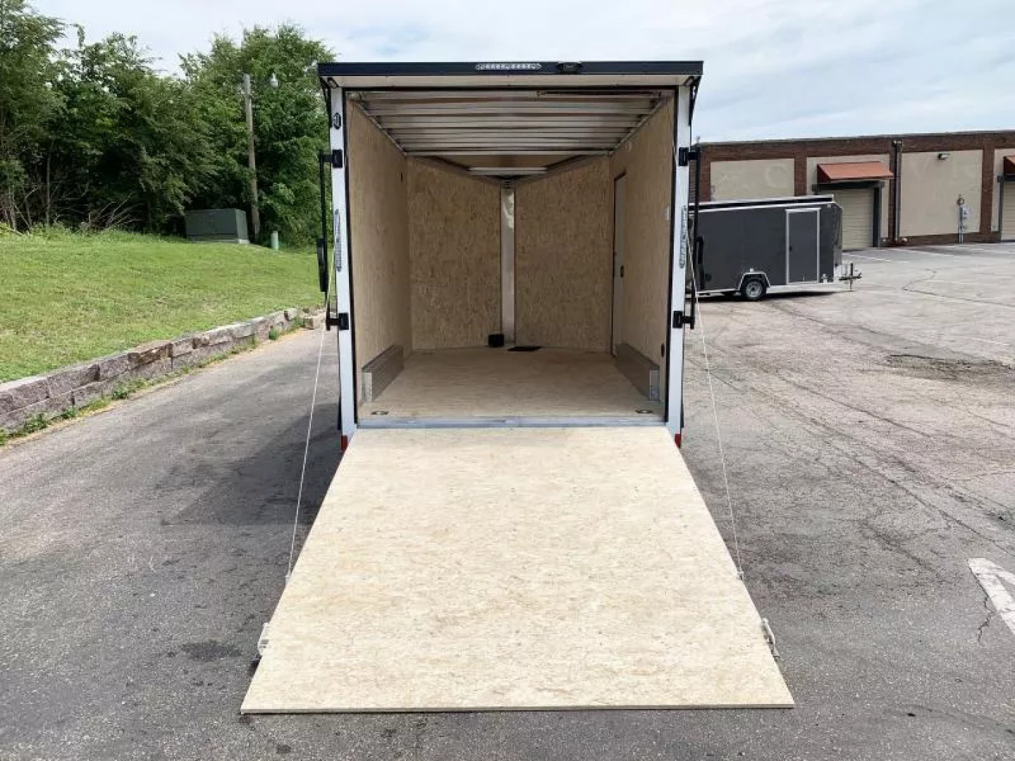New Lightning 7.5x12 Enclosed Trailer - Rear Ramp- Blackout Package!