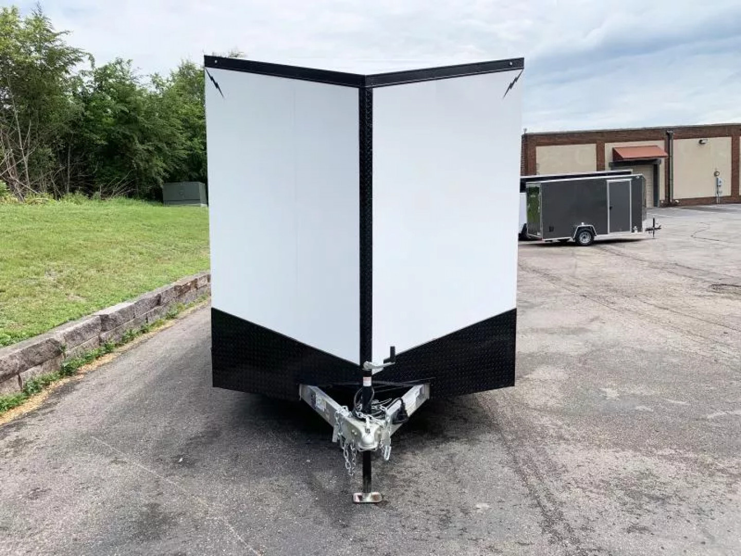 New Lightning 7.5x12 Enclosed Trailer - Rear Ramp- Blackout Package!