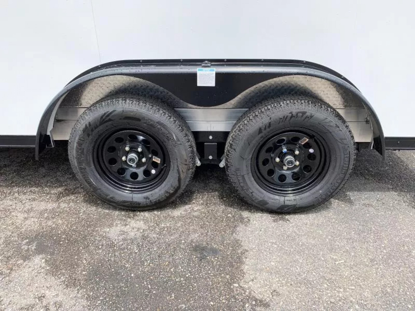 New Lightning 7.5x12 Enclosed Trailer - Rear Ramp- Blackout Package!