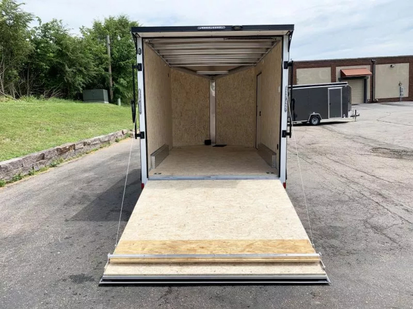 New Lightning 7.5x12 Enclosed Trailer - Rear Ramp- Blackout Package!