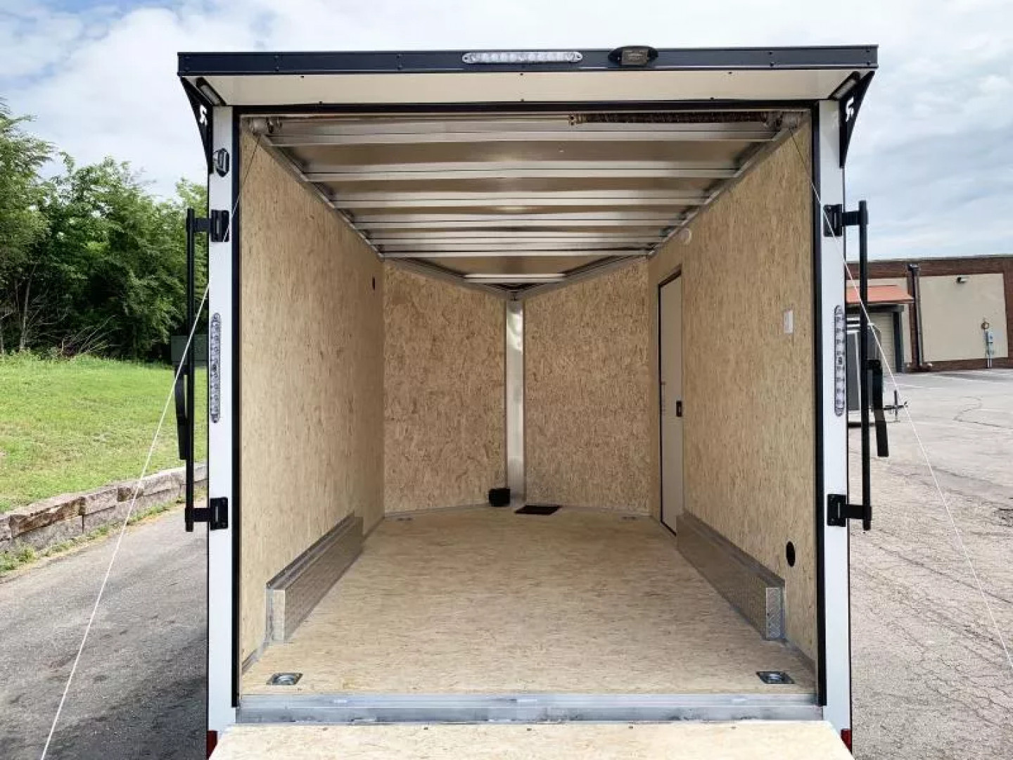 New Lightning 7.5x12 Enclosed Trailer - Rear Ramp- Blackout Package!