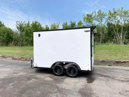 New Lightning 7.5x12 Enclosed Trailer - Rear Ramp- Blackout Package!