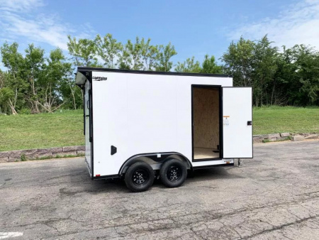 New Lightning 7.5x12 Enclosed Trailer - Rear Ramp- Blackout Package!