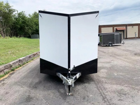 New Lightning 7.5x12 Enclosed Trailer - Rear Ramp- Blackout Package!