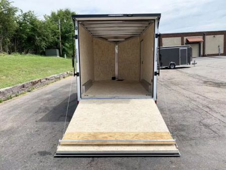 New Lightning 7.5x12 Enclosed Trailer - Rear Ramp- Blackout Package!